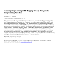 Teaching Programming and Debugging through Antagonistic