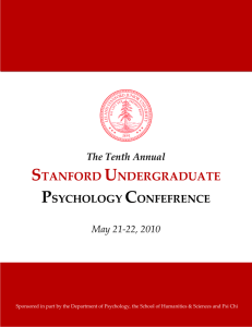 Program - Stanford Undergraduate Psychology Conference