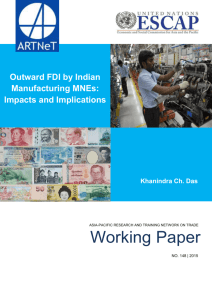 Outward FDI by Indian Manufacturing MNEs