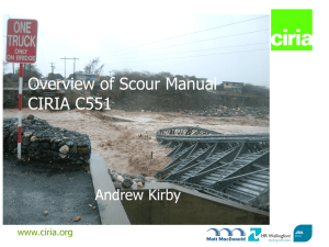 Overview of Scour Manual CIRIA C551