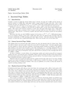 1 Inverted Page Tables
