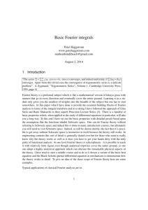 Basic Fourier integrals