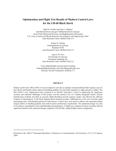 Optimization and Flight Test Results of Modern Control