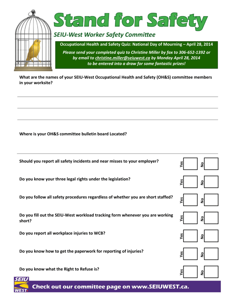 Health And Safety Quiz Pdf Image To U