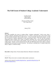 The Full Extent of Student-College Academic Undermatch