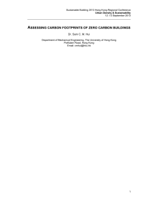 assessing carbon footprints of zero carbon buildings