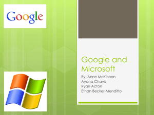 Google vs. Microsoft ppt