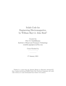 Scilab Code for Engineering Electromagnetics, by William Hayt