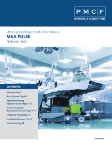 Medical Contract Manufacturing – M&A Pulse