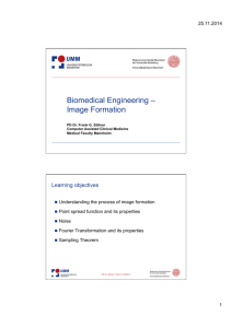 Biomedical Engineering – Image Formation