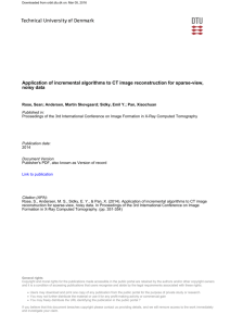 Application of incremental algorithms to CT image reconstruction for