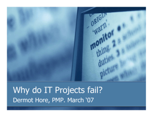 Why do IT Projects fail?