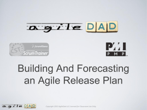 Building And Forecasting an Agile Release Plan