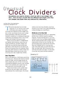 Unusual Clock Dividers