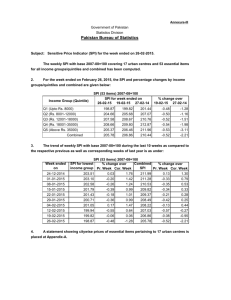 Report - Pakistan Bureau of Statistics