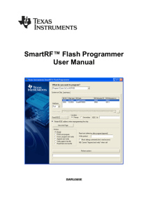 SmartRF Flash Programmer User Manual (Rev. E)