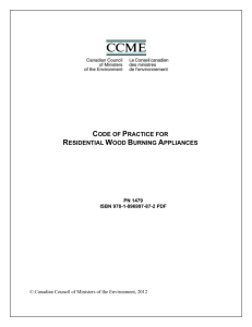 Code of Practice for Residential Wood Burning Appliances