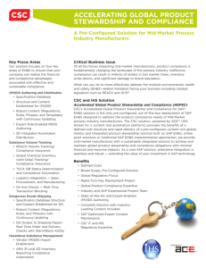 CSC IHS Product Stewardship SAP EHS Solution Brochure