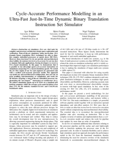 Cycle-Accurate Performance Modelling in an Ultra-Fast Just-In