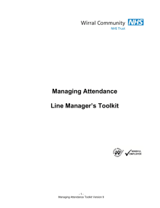 Managing Attendance Line Manager's Toolkit
