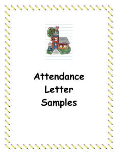 Attendance Letter Samples