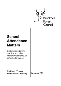 School Attendance Matters - Bracknell Forest Council