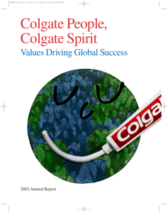 Colgate People, Colgate Spirit