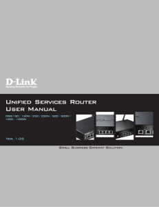 Unified Services Router User Manual - D-Link