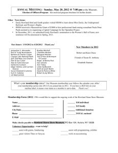 Newsletter,May 2012 - Howland Stone Store Museum