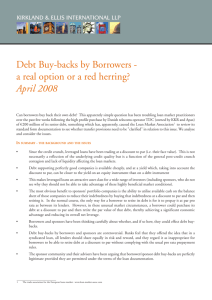 Debt Buy-backs by Borrowers