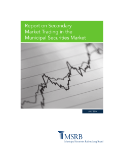 Report on Secondary Market Trading in the Municipal