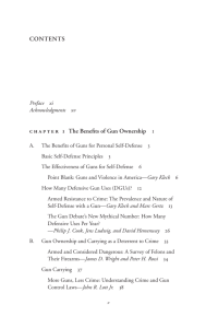 CONTENTS chapter 1 The Benefits of Gun Ownership 1