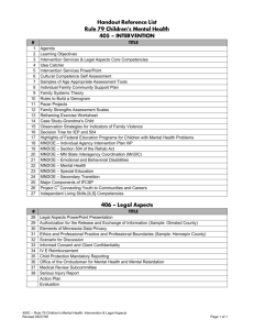 Legal Aspects - Minnesota Department of Human Services