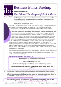 The Ethical Challenges of Social Media