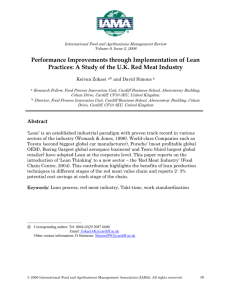 Performance Improvements through Implementation of Lean Practices