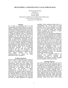 developing a maintenance value stream map