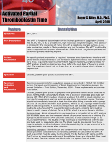 Activated Partial Thromboplastin Time