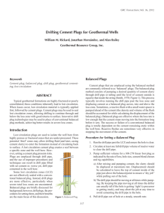 Drifting Cement Plugs for Geothermal Wells