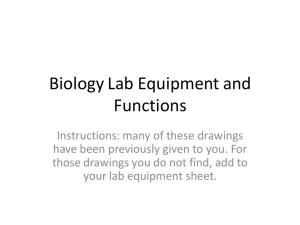 Biology Lab Equipment and Functions