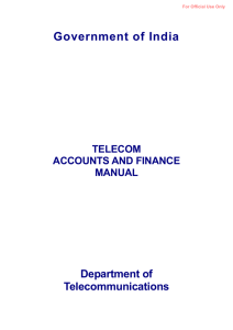 TELECOMMUNICATION ACCOUNTS & FINANCE MANUAL