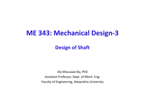 ME 343: Mechanical Design