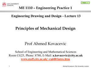 Principles of Mechanical Design Prof Ahmed Kovacevic