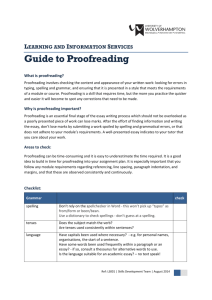Guide to Proofreading - University of Wolverhampton