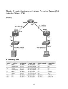 Chapter 5: Lab A: Configuring an Intrusion Prevention System (IPS