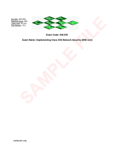 Exam Code: 640-554 Exam Name: Implementing Cisco