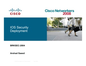 Cisco IOS Security