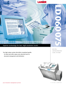 Lanier LD060 Brochure - Topp Copying Products