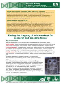 Ending the trapping of wild monkeys for research and breeding farms