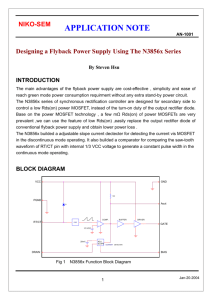 Designing a Flyback Power Supply Using The N3856x Series