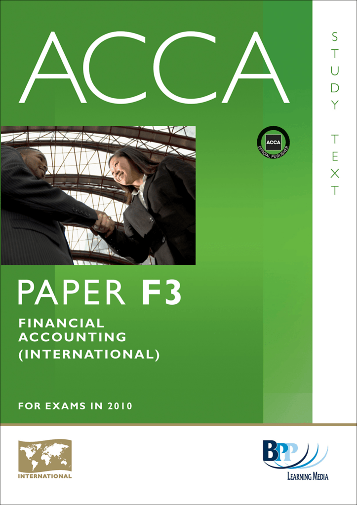Acca F3 Financial Accounting Int Study Text Acca F3 Financial Accounting Int Study Text